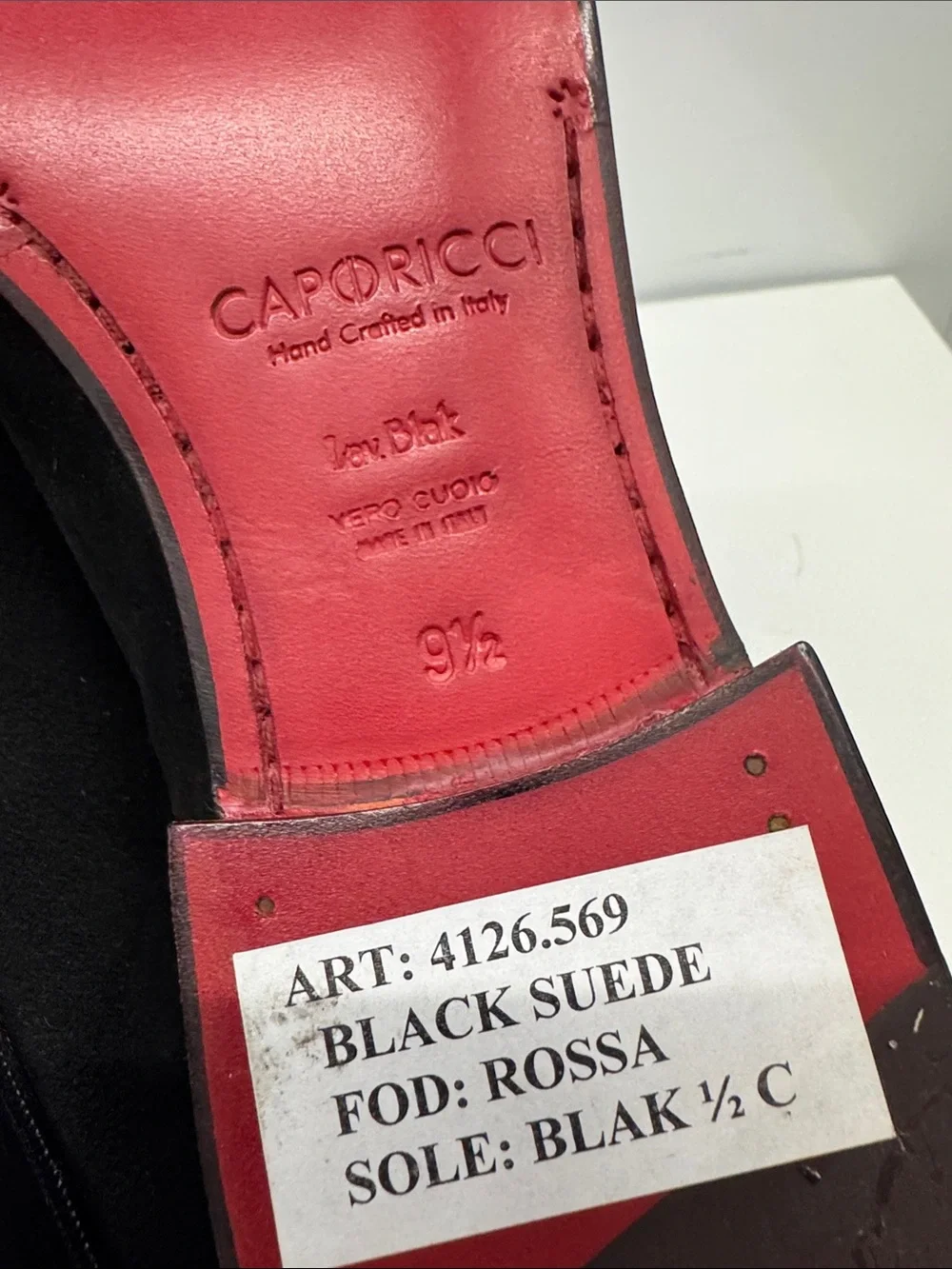 Caporicci Black calfskin Suede Derby Shoes 9.5 (so soft, like butter)